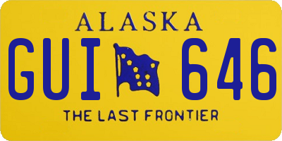 AK license plate GUI646