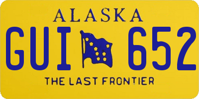 AK license plate GUI652
