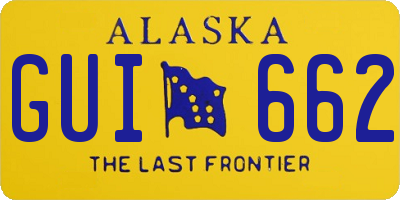 AK license plate GUI662