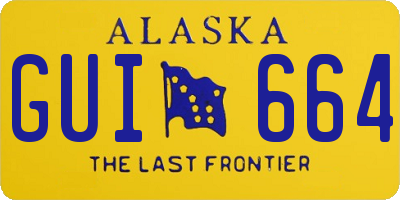 AK license plate GUI664