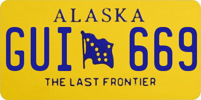 AK license plate GUI669