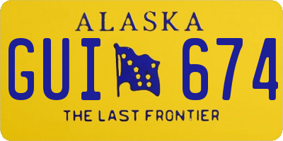 AK license plate GUI674