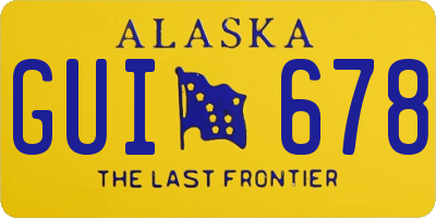 AK license plate GUI678