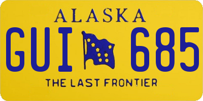 AK license plate GUI685