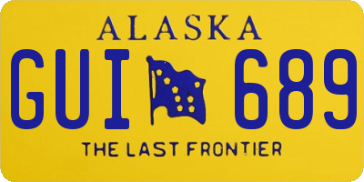 AK license plate GUI689