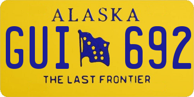AK license plate GUI692