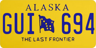 AK license plate GUI694