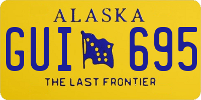 AK license plate GUI695