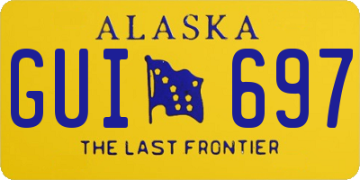 AK license plate GUI697
