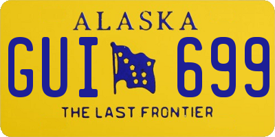 AK license plate GUI699