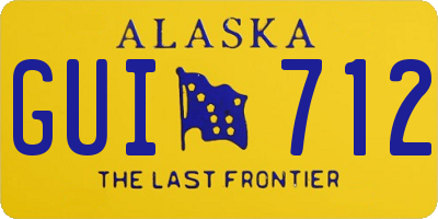 AK license plate GUI712