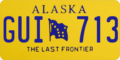 AK license plate GUI713