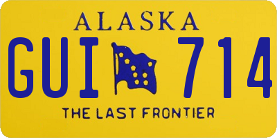 AK license plate GUI714