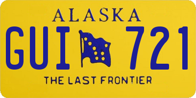 AK license plate GUI721