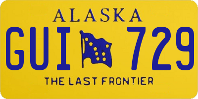 AK license plate GUI729