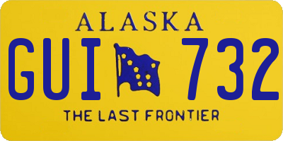 AK license plate GUI732