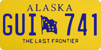 AK license plate GUI741