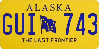 AK license plate GUI743