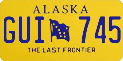 AK license plate GUI745