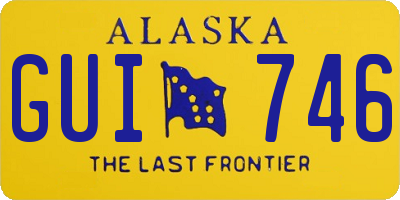 AK license plate GUI746