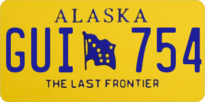 AK license plate GUI754