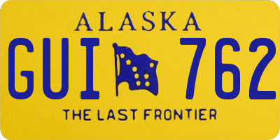 AK license plate GUI762