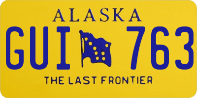 AK license plate GUI763