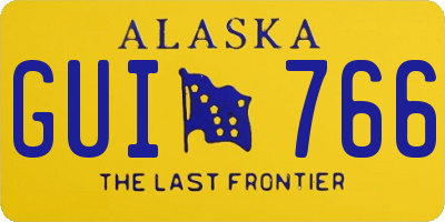 AK license plate GUI766