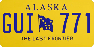 AK license plate GUI771