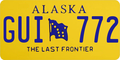 AK license plate GUI772