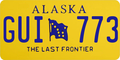 AK license plate GUI773