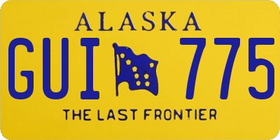 AK license plate GUI775