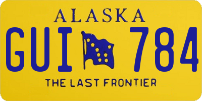 AK license plate GUI784