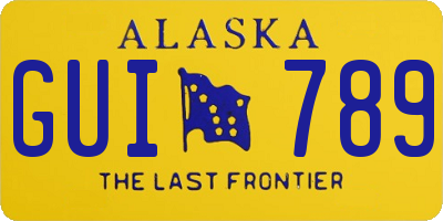 AK license plate GUI789