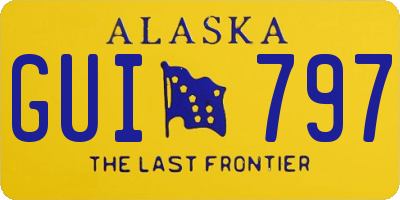 AK license plate GUI797