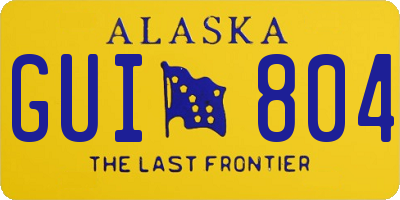 AK license plate GUI804