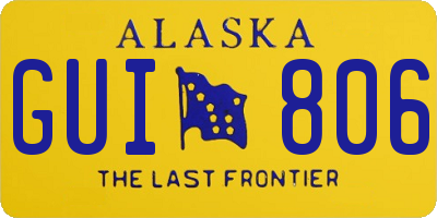 AK license plate GUI806