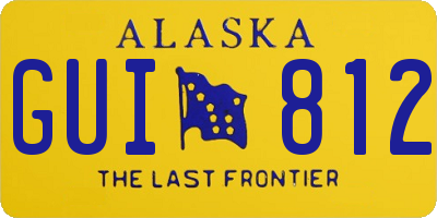 AK license plate GUI812