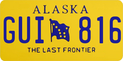 AK license plate GUI816