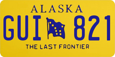 AK license plate GUI821