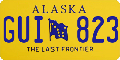 AK license plate GUI823