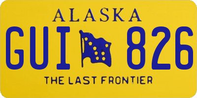 AK license plate GUI826