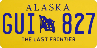 AK license plate GUI827