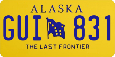 AK license plate GUI831