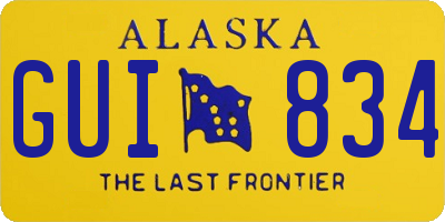 AK license plate GUI834