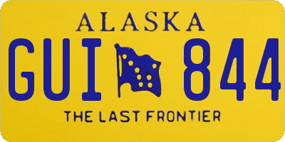 AK license plate GUI844