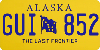 AK license plate GUI852