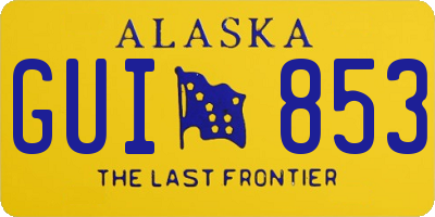 AK license plate GUI853