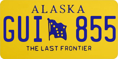 AK license plate GUI855