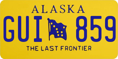 AK license plate GUI859